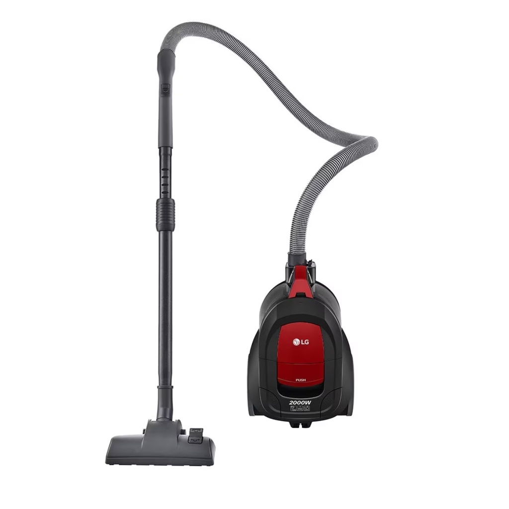 مكنسة كهربائية ال جي، 2000 وات، باجلس، أسود × أحمر - VC5420NNTR (ضمان محلي) - 2