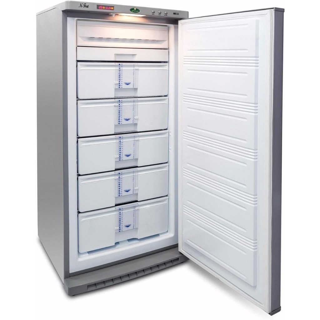 ديب فريزر رأسي كريازي، 5 درج، نوفروست، ديجيتال، سيلفر - E230 N5/3 - 2