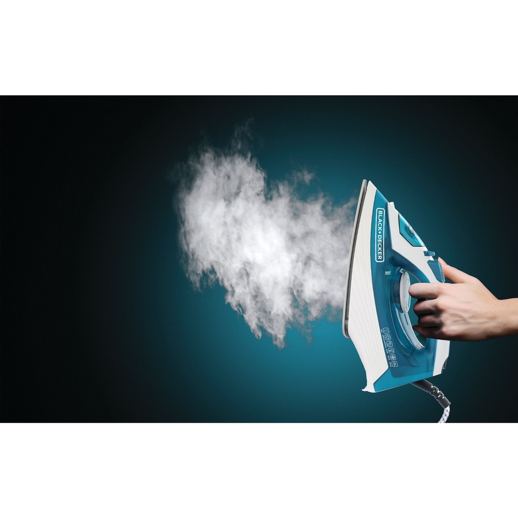 مكواة بخار بلاك اند ديكر، 2000 وات، أزرق - X1575-B5 - 4