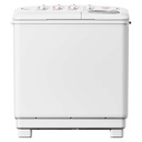 Toshiba Miraco VH-Q110MEG 10kg twin-tub washer — front view / غسالة توشيبا ميراكو 10 كجم حوضين — منظر أمامي