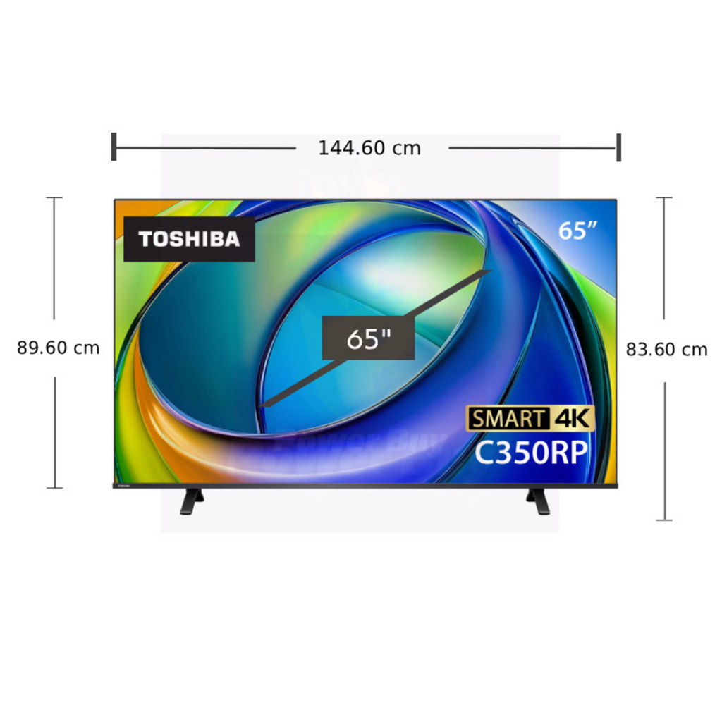 شاشة تليفزيون توشيبا، 65 بوصة، فريمليس، 4K، سمارت، ريسيفر داخلي - 65C350RP 2