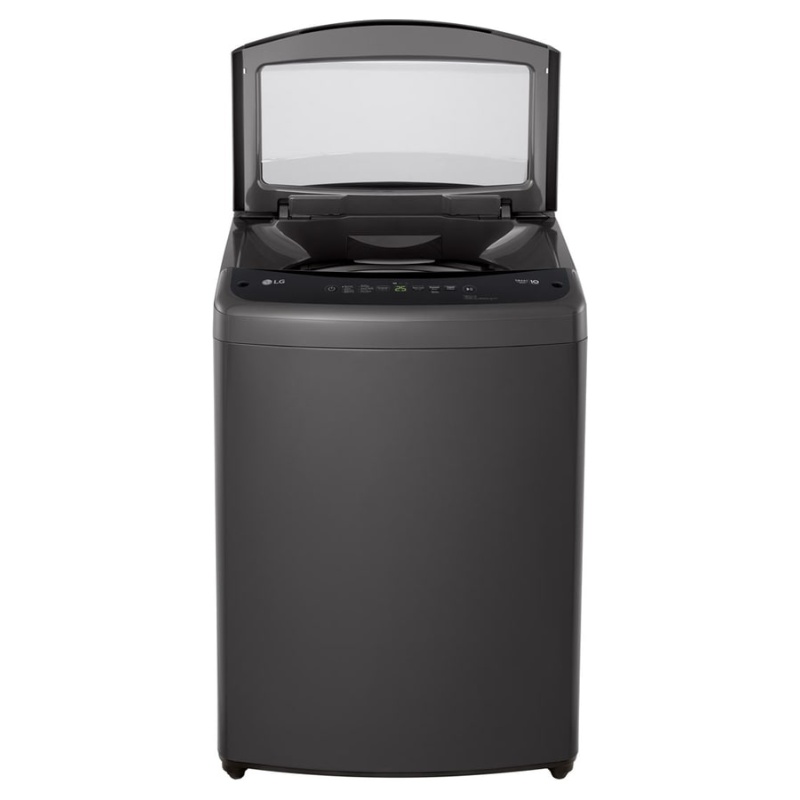 LG T15V1NDHG2A — lid open — 15kg Top Load washer, Black / غسالة LG 15 كجم — الباب مفتوح