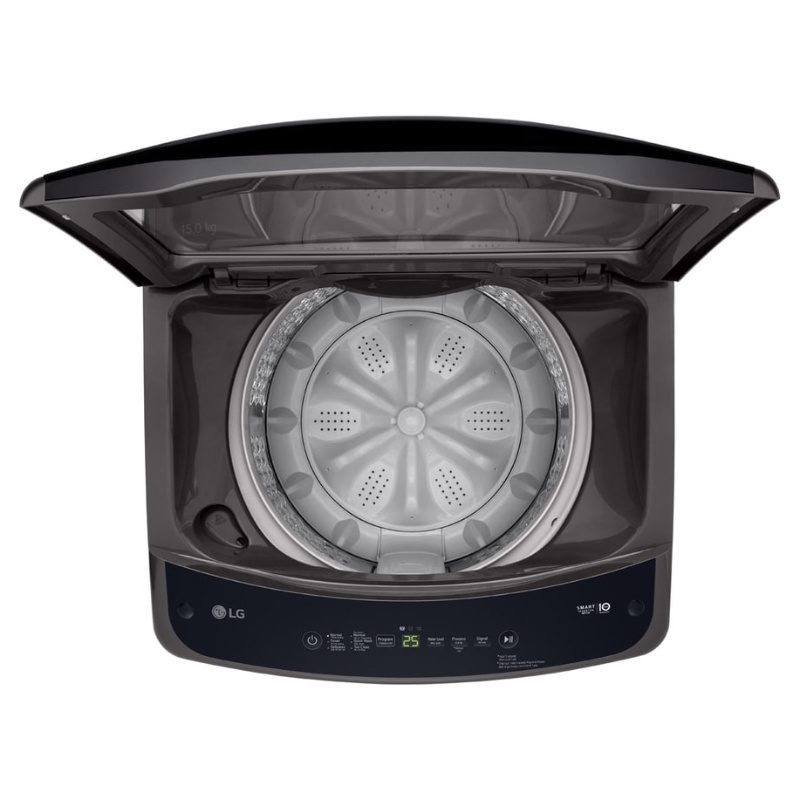 LG T15V1NDHG2A — top open — control panel / غسالة LG 15 كجم — من أعلى
