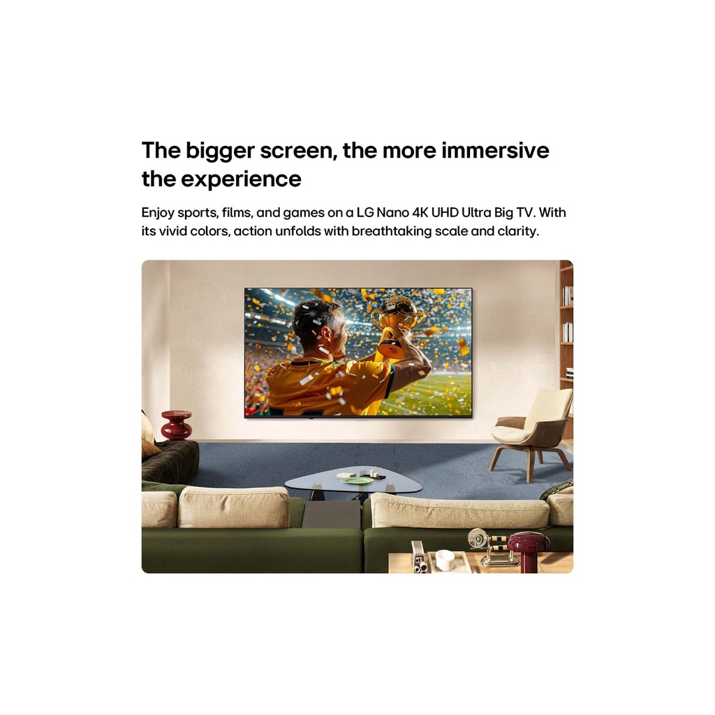 LG 85NU840B6LA Nano 4K UHD AI TV — ultra big screen sports | 85 inch 4K