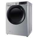 Hoover H3WPS274TMBR6ELA washing machine — angled side view | 7 kg, 1200 rpm, Dark Silver — غسالة هوفر H3WPS274TMBR6ELA — منظر جانبي مائل | 7 كجم، 1200 لفة، سيلفر غامق
