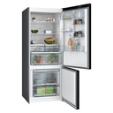 Bosch KGN76CXEE8 refrigerator — front view with both doors open | 526 L, No Frost, Black Steel — ثلاجة بوش KGN76CXEE8 — منظر أمامي والبابين مفتوحين | 526 لتر، نو فروست، بلاك ستيل
