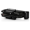 Bosch TCG3323 contact grill — side view with handle | 2000 W, 310 × 220 mm, Black — شواية بوش TCG3323 — منظر جانبي مع اليد | 2000 وات، 310 × 220 مم، أسود