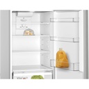 Bosch KDN55NL2E8 refrigerator — fridge compartment with door bins | 453 L, No Frost, Stainless — ثلاجة بوش KDN55NL2E8 — قسم الثلاجة وجيوب الباب | 453 لتر، نو فروست، استانلس