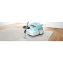 Bosch BWD420HYG wet and dry vacuum — cleaning a rug at home | 2000 W, HEPA, White × Turquoise — مكنسة بوش BWD420HYG — تنظيف سجادة في البيت | 2000 وات، هيبا، أبيض × تركواز