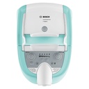 Bosch BWD420HYG wet and dry vacuum — top view of the cleaner | 2000 W, HEPA, White × Turquoise — مكنسة بوش BWD420HYG — منظر علوي للمكنسة | 2000 وات، هيبا، أبيض × تركواز