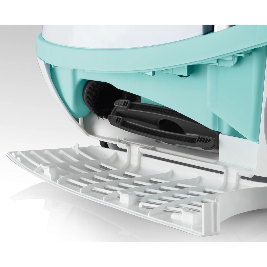 Bosch BWD420HYG wet and dry vacuum — hose connection to the tank | 2000 W, HEPA, White × Turquoise — مكنسة بوش BWD420HYG — توصيل الخرطوم بالخزان | 2000 وات، هيبا، أبيض × تركواز