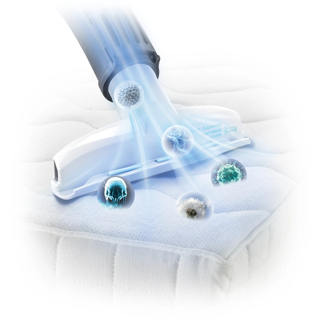 Bosch BWD420HYG wet and dry vacuum — cleaning performance detail | 2000 W, HEPA, White × Turquoise — مكنسة بوش BWD420HYG — تفاصيل أداء التنظيف | 2000 وات، هيبا، أبيض × تركواز