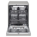 LG DFC435FP dishwasher — door open, empty racks | QuadWash, 3 spray arms | غسالة أطباق ال جي DFC435FP — الباب مفتوح والأرفف فارغة | كوادواش، 3 أذرع رش