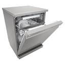 LG DFC435FP dishwasher — door half open, side profile | Auto Open Dry | غسالة أطباق ال جي DFC435FP — الباب نصف مفتوح من الجانب | الفتح التلقائي