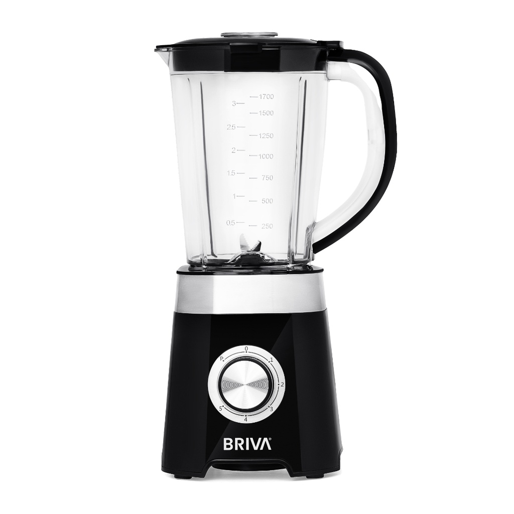 خلاط كهربائي بريفا، 500 وات، 1.5 لتر، مطحنة، كبة، أسود - B500-BH206 2