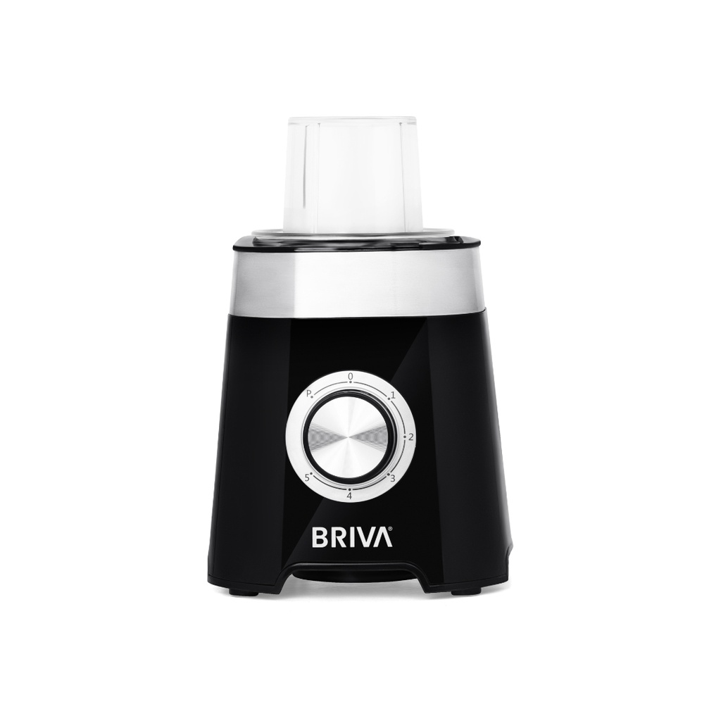 خلاط كهربائي بريفا، 500 وات، 1.5 لتر، مطحنة، كبة، أسود - B500-BH206 4