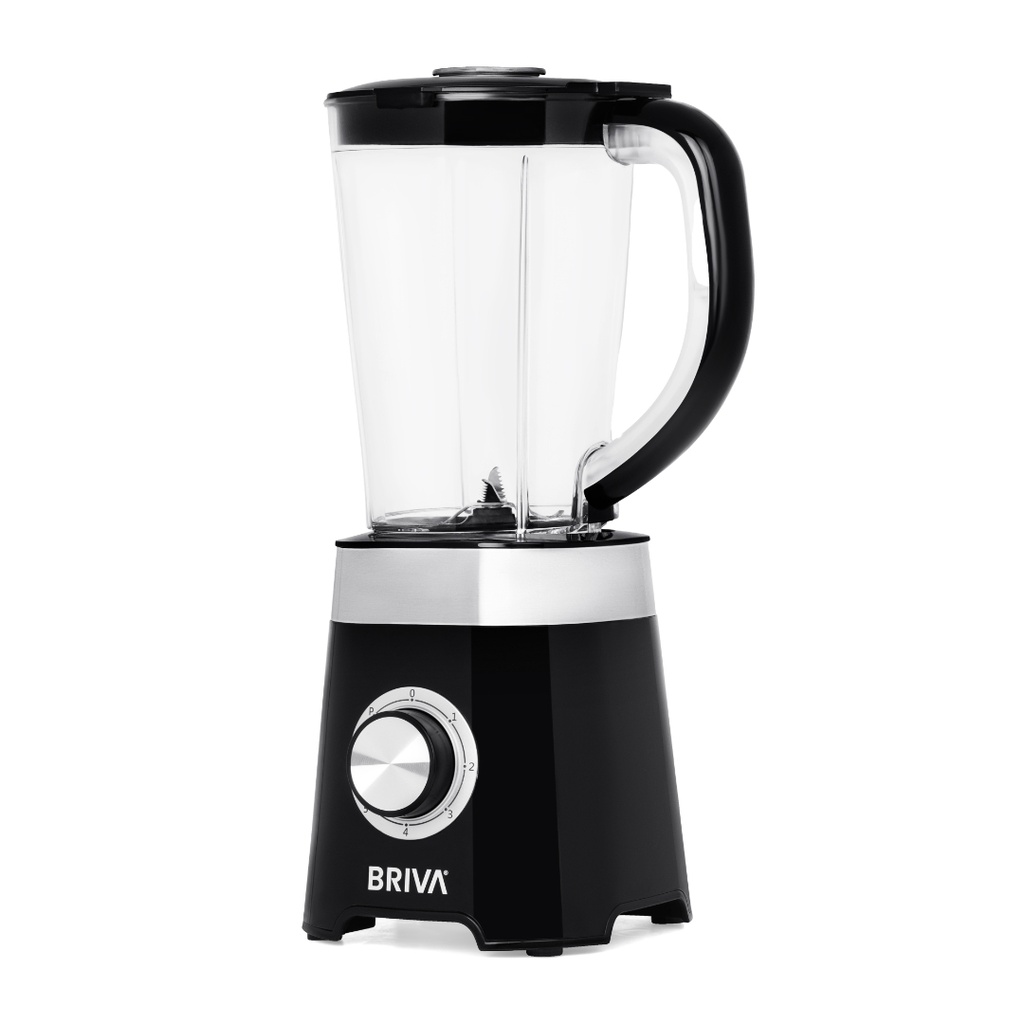 خلاط كهربائي بريفا، 500 وات، 1.5 لتر، مطحنة، كبة، أسود - B500-BH206 5