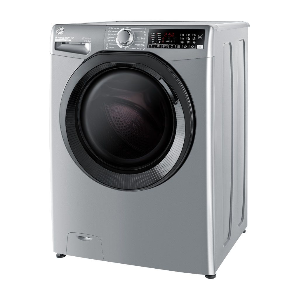 غسالة ملابس هوفر، فول أوتوماتيك، 7 كجم، 5 كيلو مجفف، انفرتر، 1400 لفة، بخار، واي فاي، سيلفر - H3DPS4756TMBRELA 2
