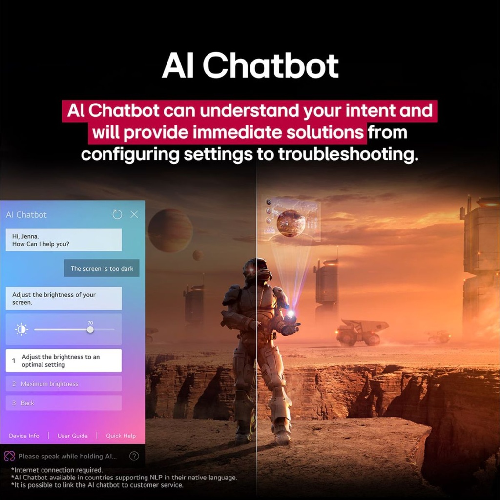 شاشة تليفزيون ال جي، 65 بوصة، كيو نيد، QNED، ماجيك ريموت، ذكاء اصطناعي، فريمليس، 4K، سمارت، ريسيفر داخلي - 65QNED70A6A 13