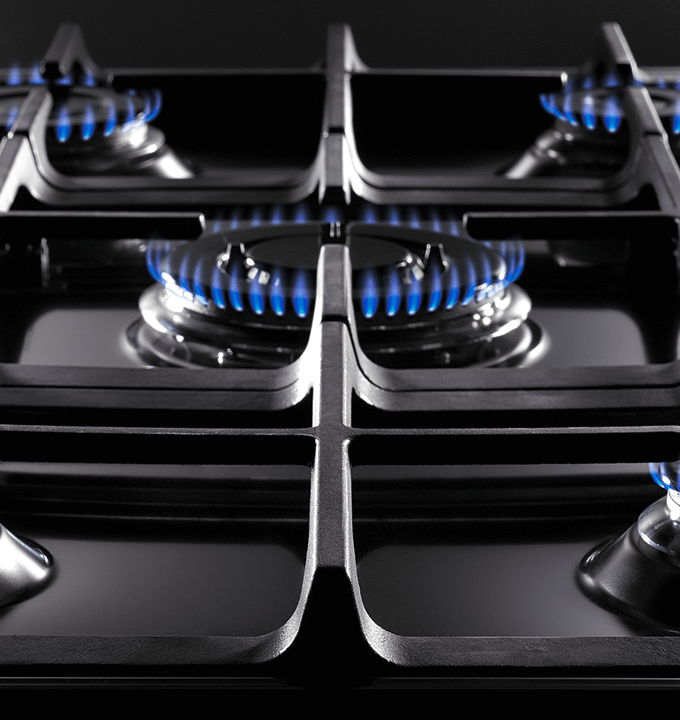 بوتاجاز يونيفرسال، 90 × 60 سم، 5 شعلة، أمان كامل، ايرون، استانلس استيل - I.7ST.9605 IRON 5