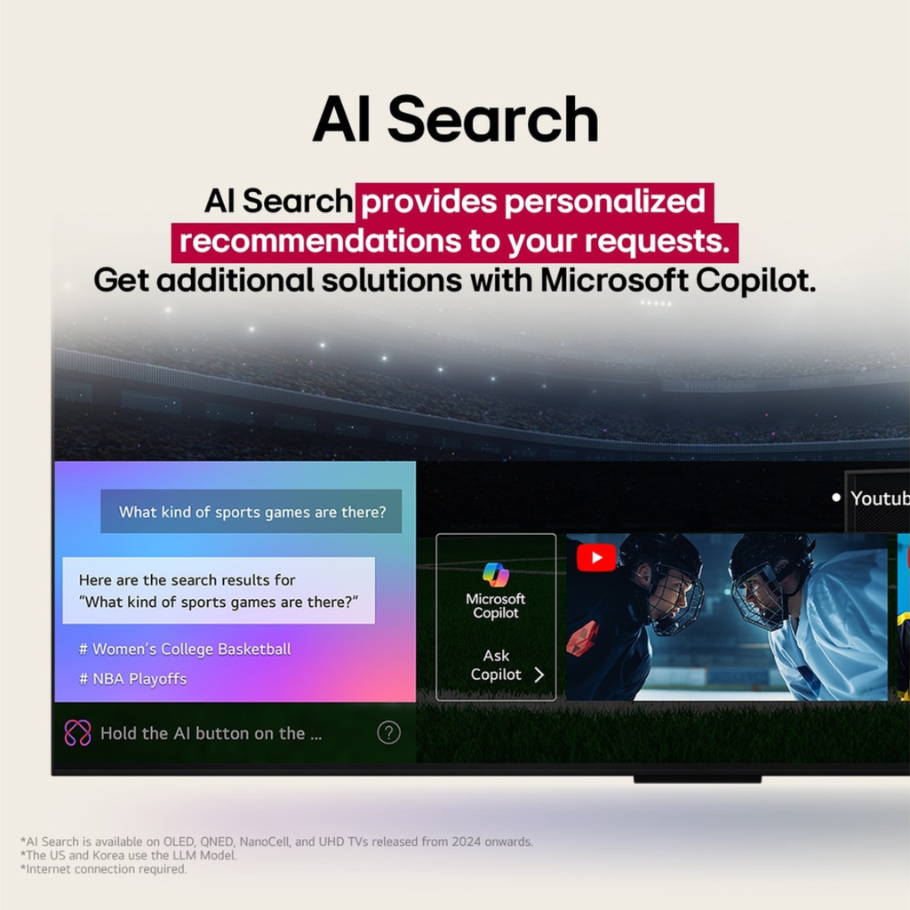 شاشة تليفزيون ال جي، 55 بوصة، كيو نيد، QNED، ماجيك ريموت، ذكاء اصطناعي، فريمليس، 4K، سمارت، ريسيفر داخلي - 55QNED70A6A 7