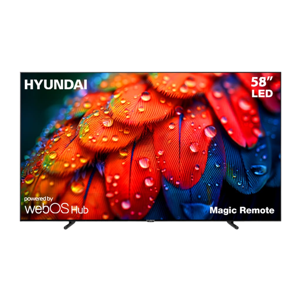 شاشة تليفزيون هيونداي، 58 بوصة، ريموت ماجيك، فريمليس، 4K، سمارت، ريسيفر داخلي - L58HYNDA650 2