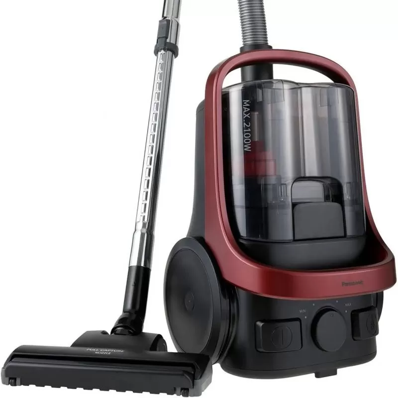 مكنسة كهربائية باناسونيك، 2100 وات، باجليس، أسود × أحمر - MC-CL607R 2