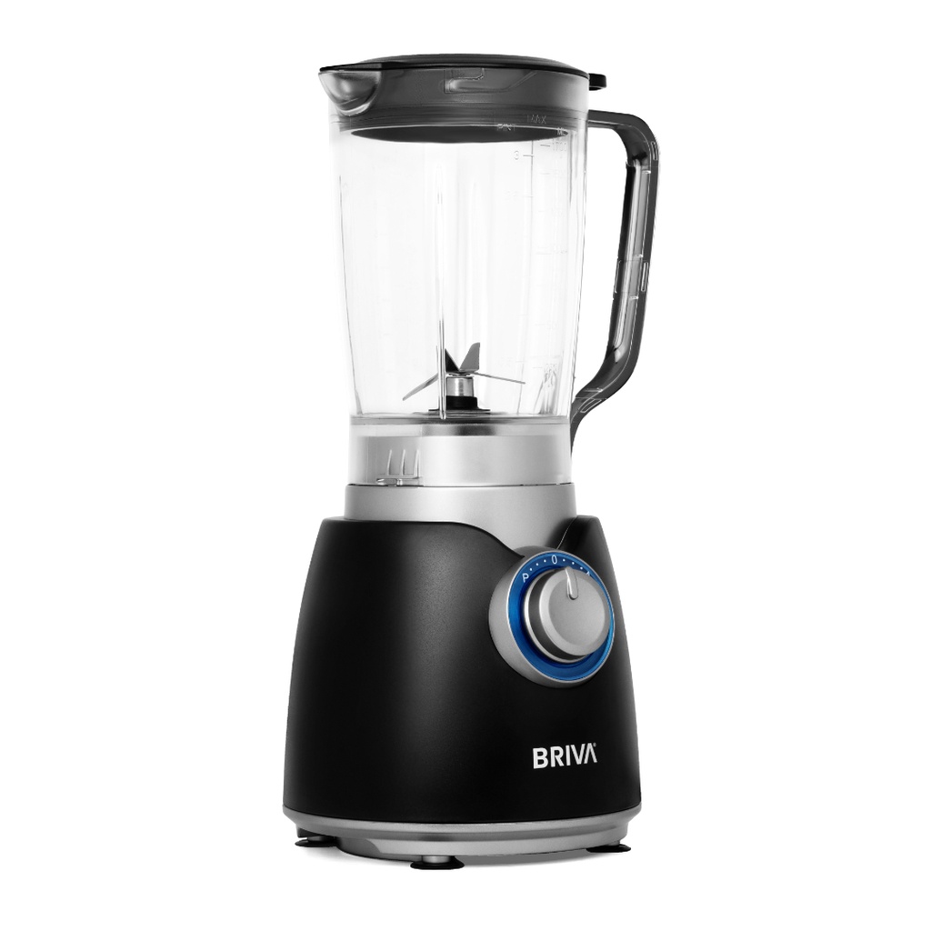 خلاط كهربائي بريفا، 800 وات، 2 وعاء 1.7 لتر، مطحنة، أسود - B800-BH138 8
