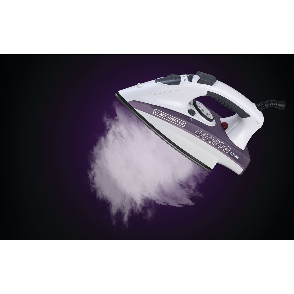 مكواة بخار بلاك اند ديكر، 1750 وات، بنفسجي - X1750-B5 4
