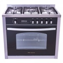 بوتاجاز يونيون اير بريميم، 90 × 60 سم، 5 شعلة، أمان كامل، جراند، استانلس × أسود - PRM6090SS-1GC-511-IDSP-GO-2W 2