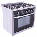 بوتاجاز يونيون اير بريميم، 90 × 60 سم، 5 شعلة، أمان كامل، جراند، استانلس × أسود - PRM6090SS-1GC-511-IDSP-GO-2W 3