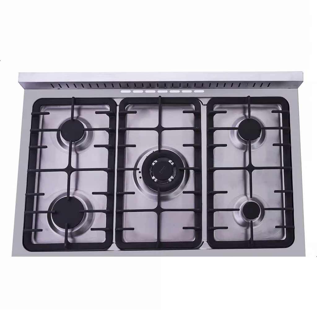 بوتاجاز يونيون اير بريميم، 90 × 60 سم، 5 شعلة، أمان كامل، جراند، استانلس × أسود - PRM6090SS-1GC-511-IDSP-GO-2W 7