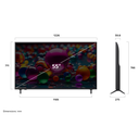 شاشة تليفزيون ال جي، 55 بوصة، فريمليس، ذكاء اصطناعي، 4K، سمارت، ريسيفر داخلي - 55UA84006LB - 4