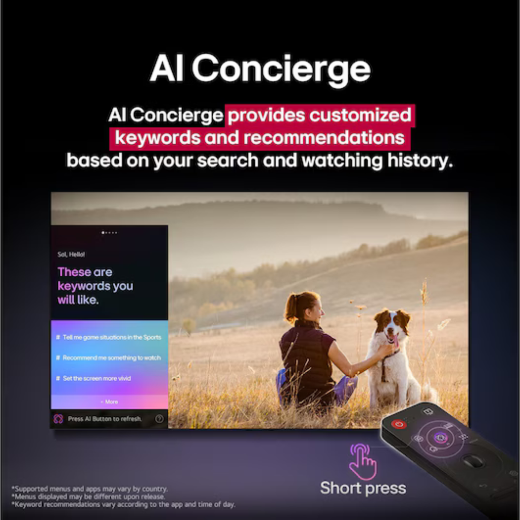 شاشة تليفزيون ال جي، 55 بوصة، فريمليس، ذكاء اصطناعي، 4K، سمارت، ريسيفر داخلي - 55UA84006LB - 6