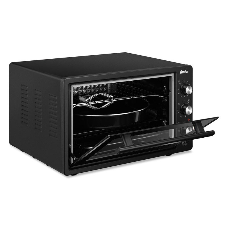 فرن كهربائي سيمفر، 45 لتر، 1400 وات، شواية، مروحة، أسود - SIEO-45BL-TF-L - 3