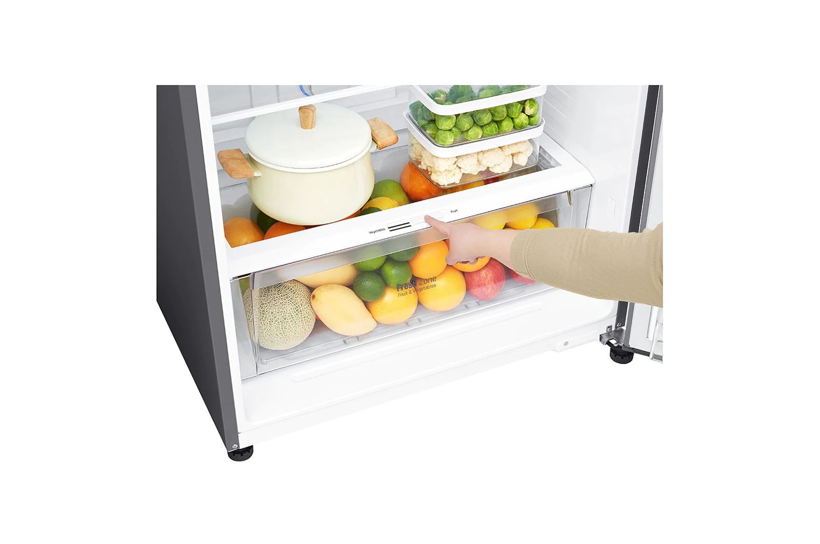 ثلاجة ال جي، انفرتر، نوفروست، 475 لتر، ديجيتال، سيلفر - GN-H622HQHL - 6