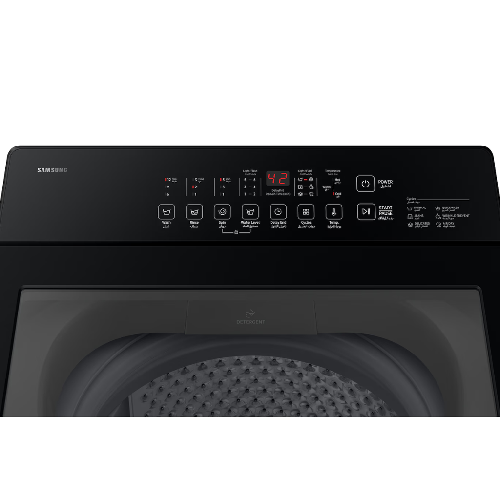 غسالة ملابس سامسونج، فوق أوتوماتيك، 11 كجم، ديجيتال، سيلفر - WA11DG5410BDAS - 8