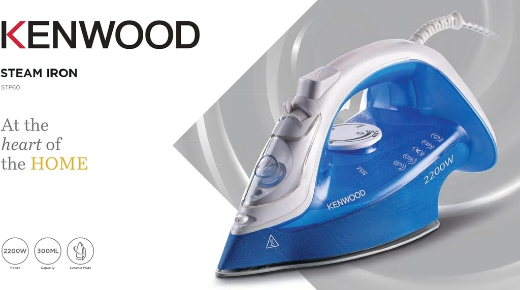 مكواة بخار كينود، 2200 وات، أزرق - STP60 - 2