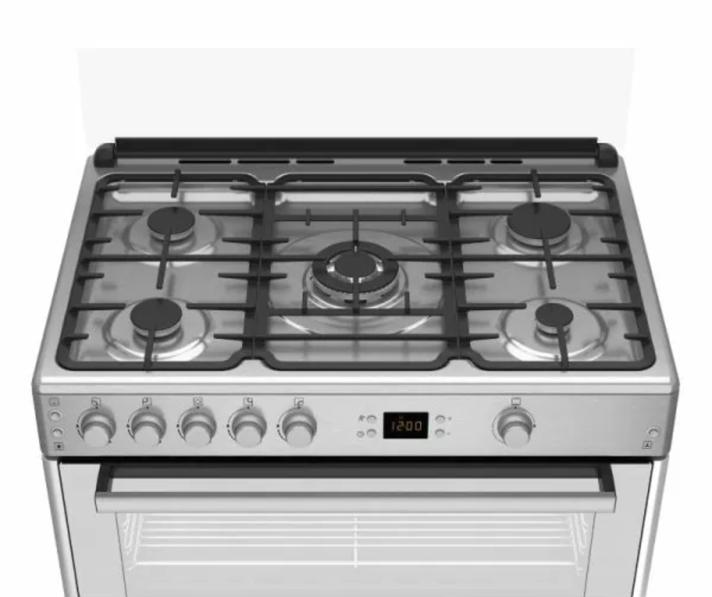 بوتاجاز بيكو، 90 × 60 سم، 5 شعلة، أمان كامل، ديجيتال، استانلس استيل - GGR15114DX - 3