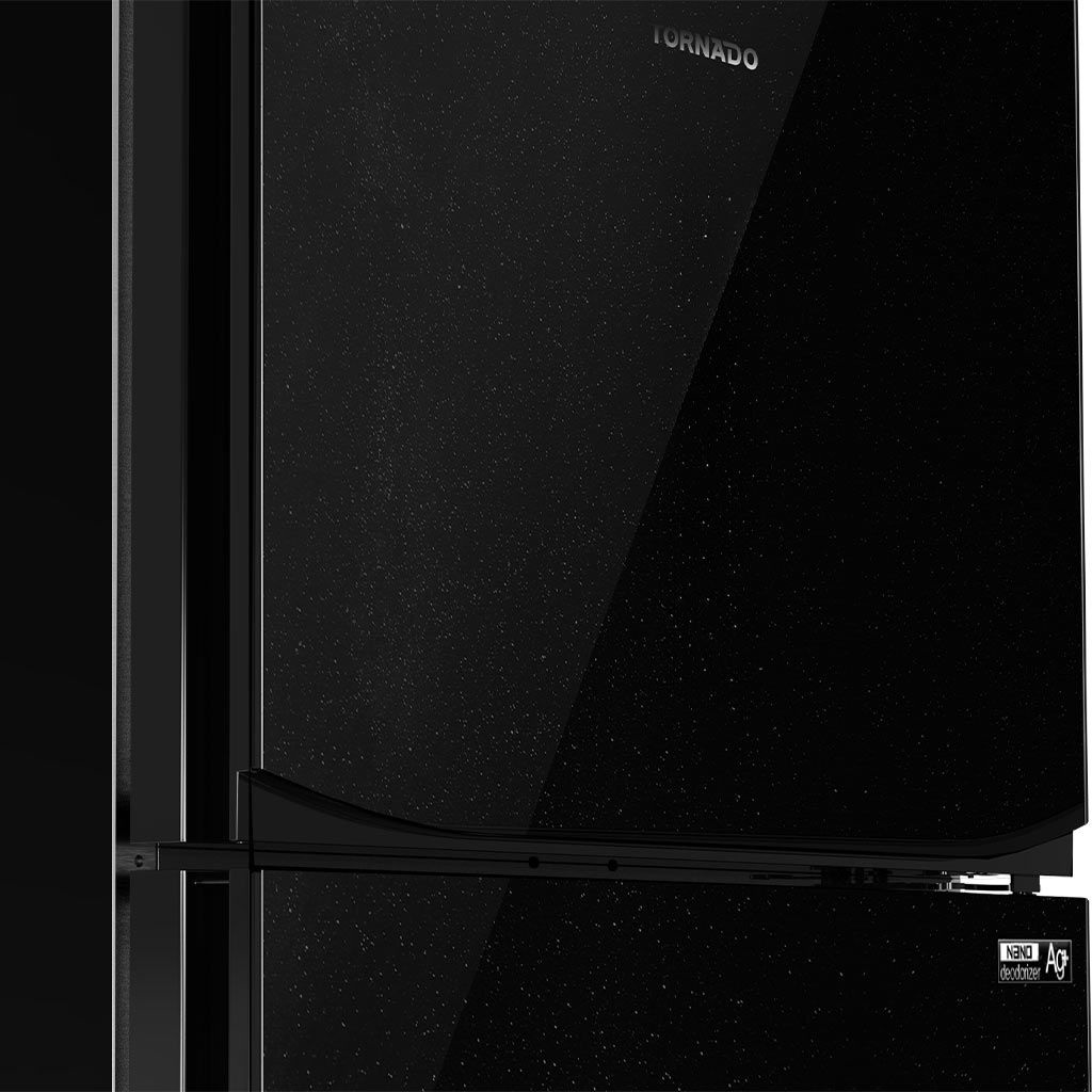 ثلاجة تورنيدو انفرتر نوفروست 396 لتر أسود - RF-480TV-BK - 7