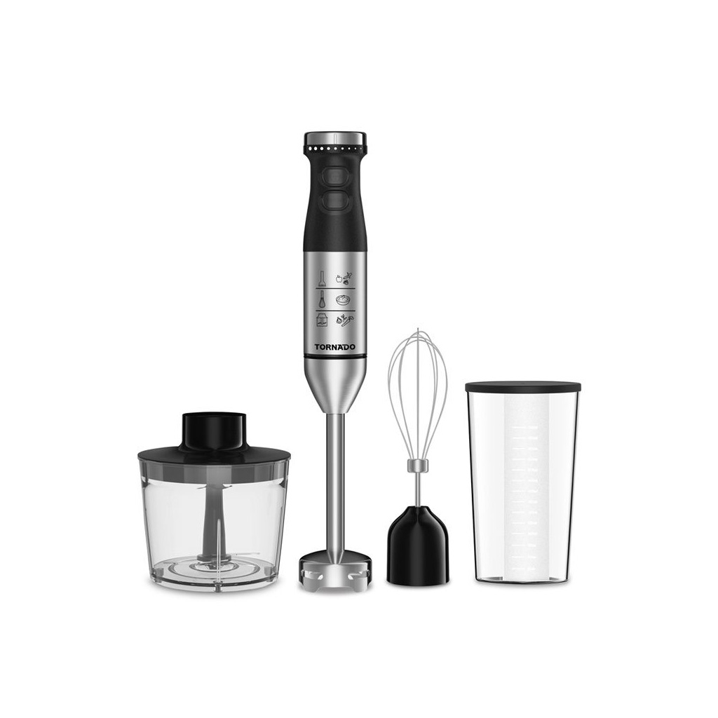 Hand Blender Tornado, 600W, Chopper, Whisk, Black - THB-600M