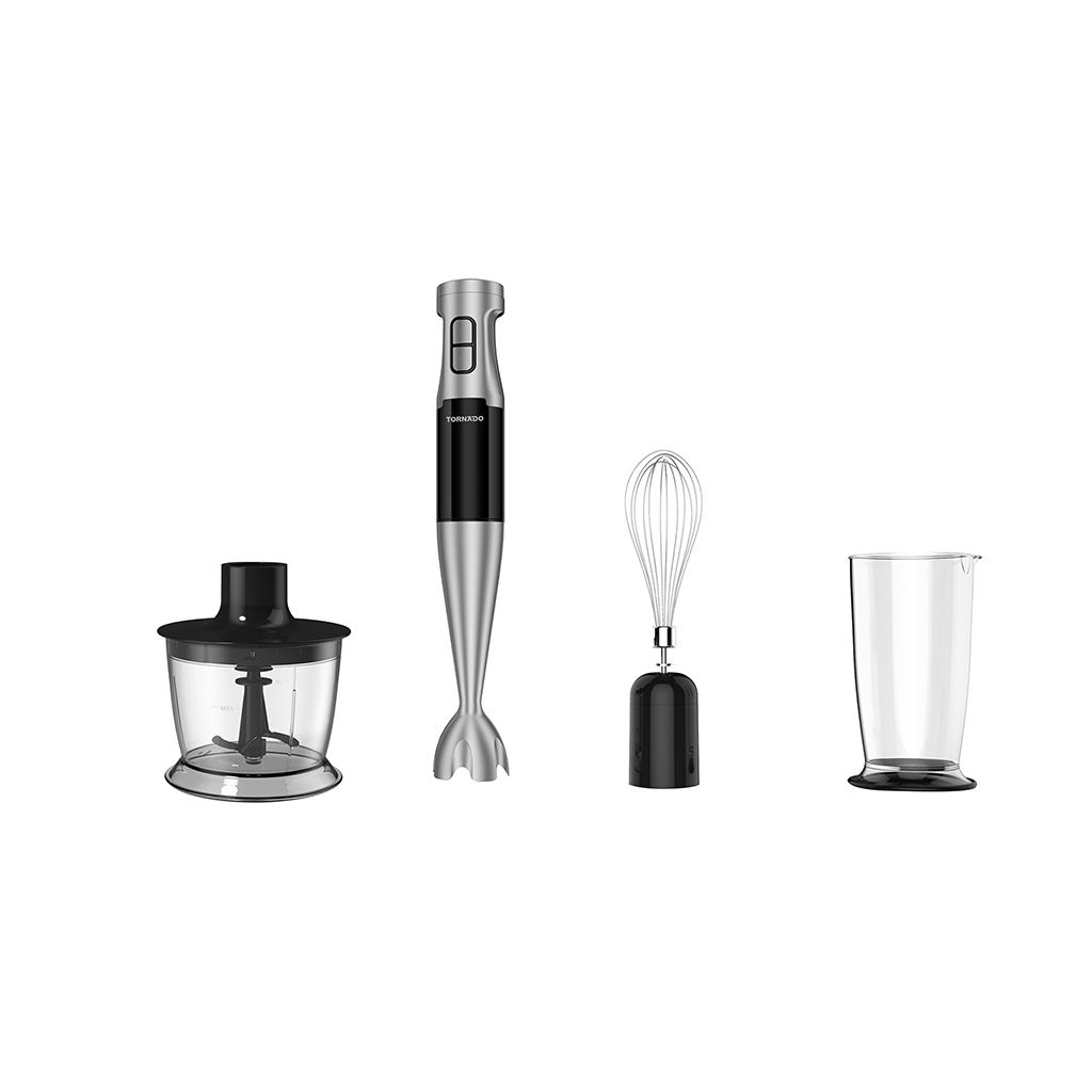 Hand Blender Tornado, 1000W, Chopper, Whisk, Black - HB-1000T