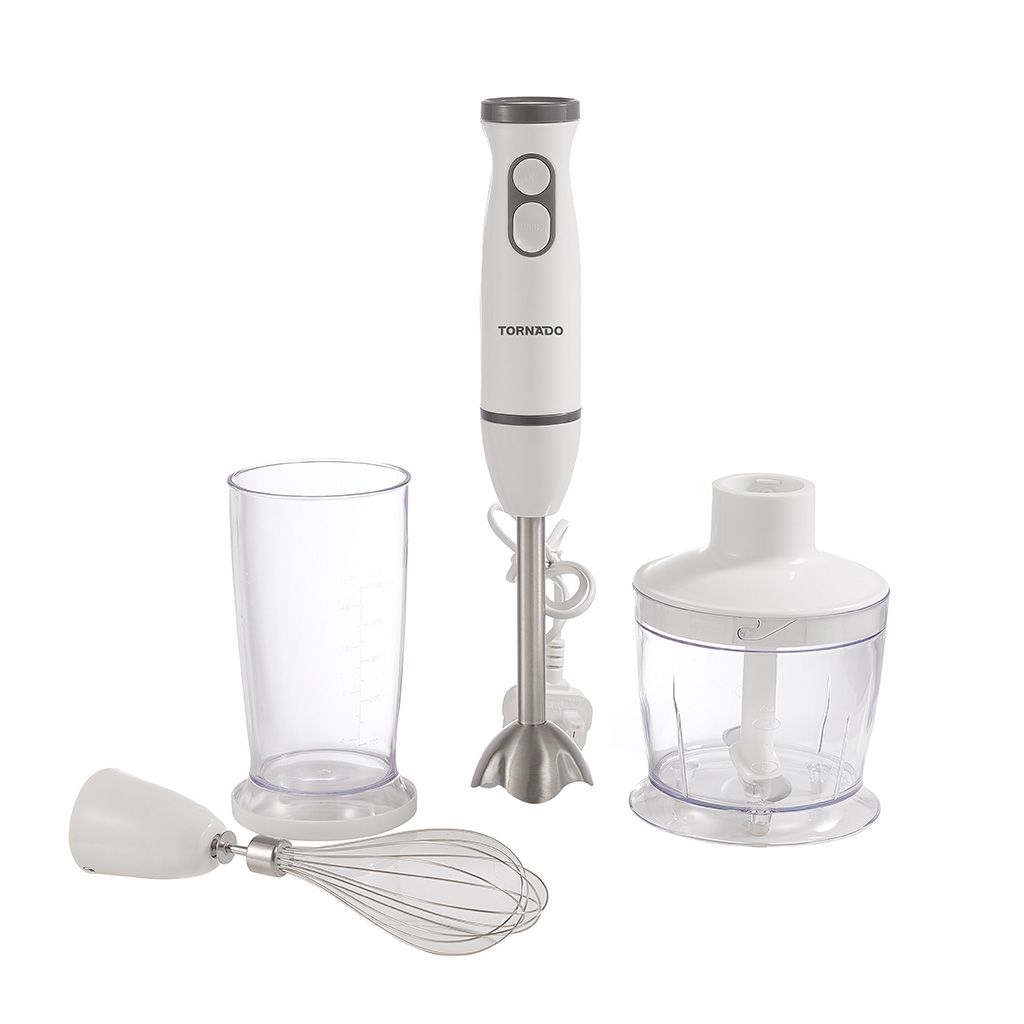 Hand Blender Tornado, 500W, Chopper, Whisk, White - HB-500T