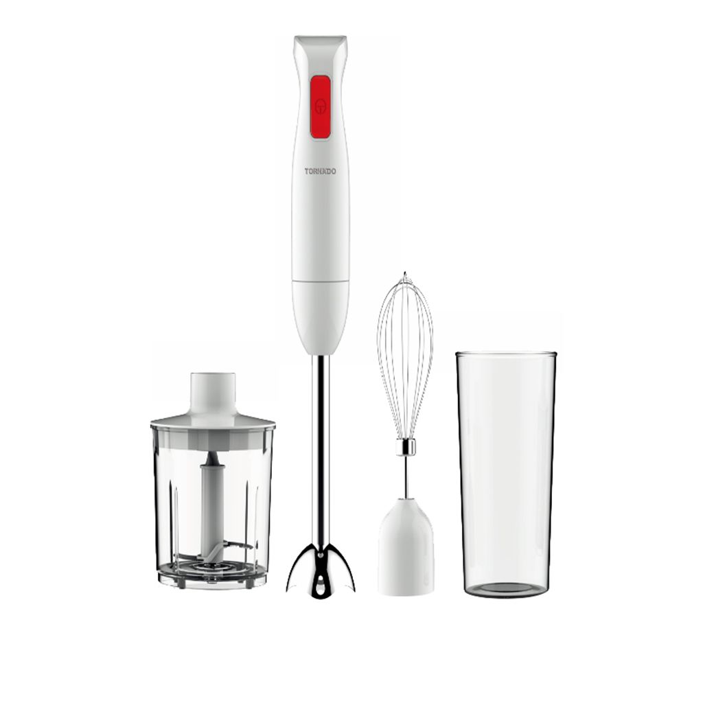 Hand Blender Tornado, 250W, Chopper, Whisk, White - HB-250T