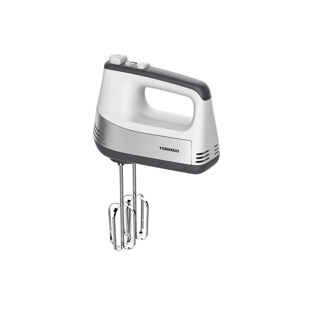 Hand Mixer Tornado, 500W, 5 Speeds, Turbo Speed, White - HM-500T