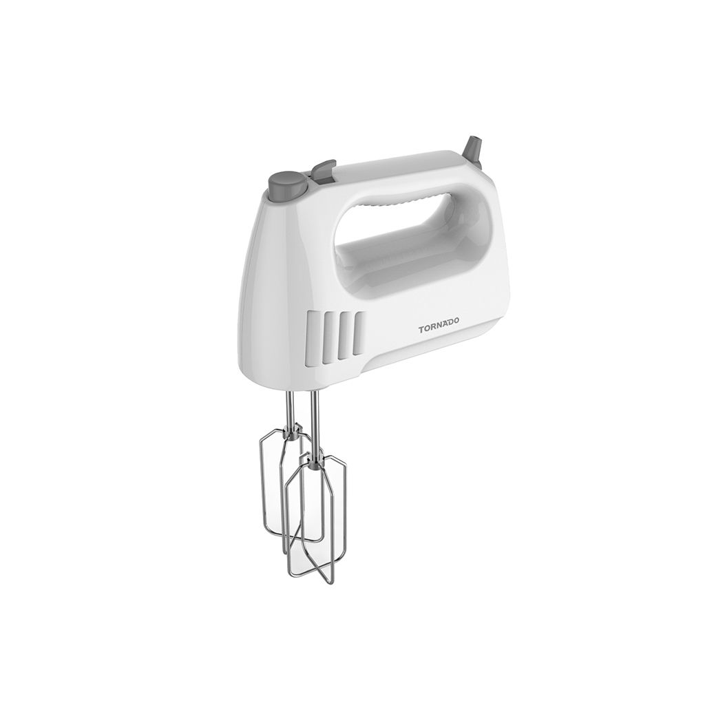 Hand Mixer Tornado, 300W, 4 Speeds, Turbo Speed, White - HM-300T