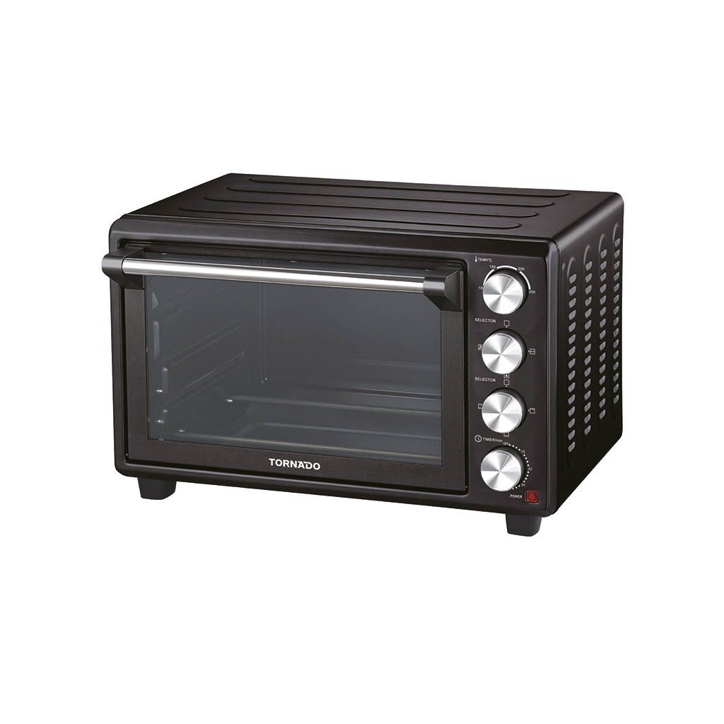 Electric Oven Tornado, 46L, 1800W, Grill, Fan, Black - TEO-46KD-BK