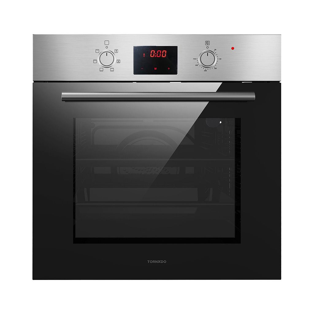 ‫فرن تورنيدو بلت إن كهرباء 60 × 60 سم ، 67 لتر ، استانلس ستيل EO-VT60CSU-S‬