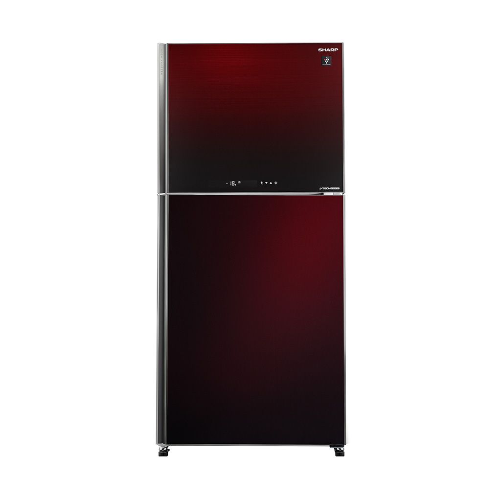 Refrigerator Sharp, Inverter No Frost, 396L, Glass Red - SJ-GV48G-RD