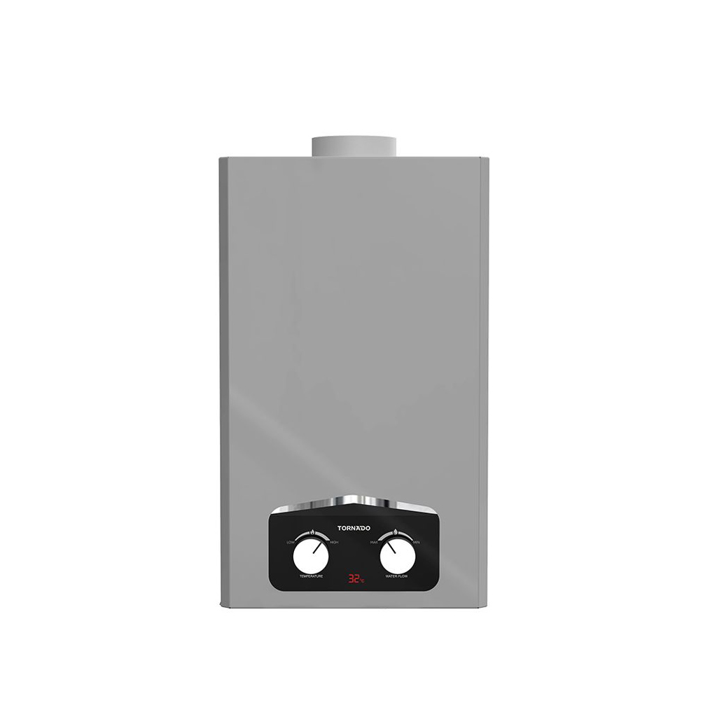 Gas Water Heater Tornado, 10L, Natural Gas, Multi-Power, Silver - GHM-MP10N-S